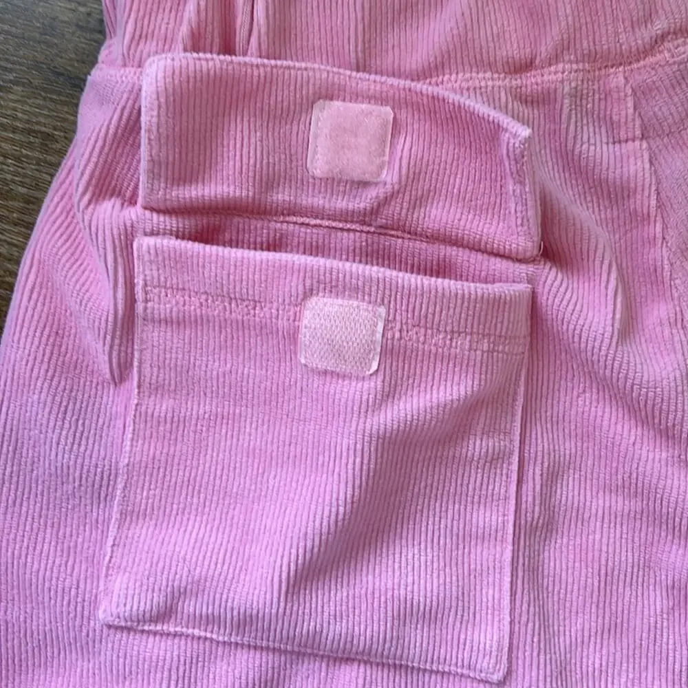 BNCI Athletique Pink Soft Rib Knit Higher Waist Drawstring Shorts
